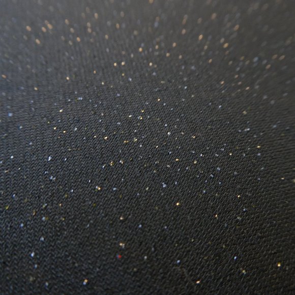 Vintage Black Evening Glittery Jacket Shawl Butterfly Sleeve Open Front Flowy US - Picture 4 of 6